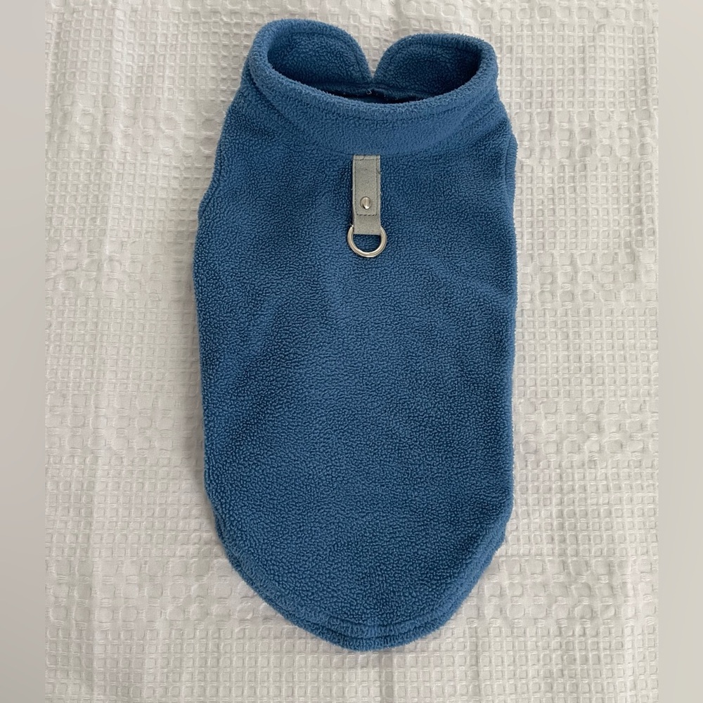 Gooby Blue Fleece Dog Sweater